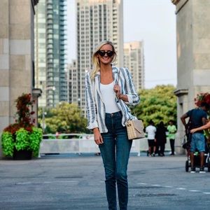 GAP Jackets & Coats - GAP linen stripe blazer - size 0 GAP Jackets & Coats - GAP linen stripe blazer - size 0
